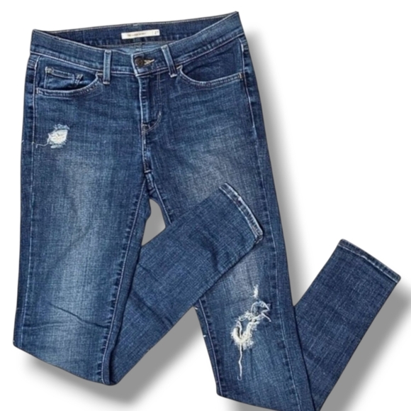 LEVI'S | 710 SUPER SKINNY DISTRESSED JEANS \\ SIZE 27\28 WAIST WOMENS - Picture 1 of 11
